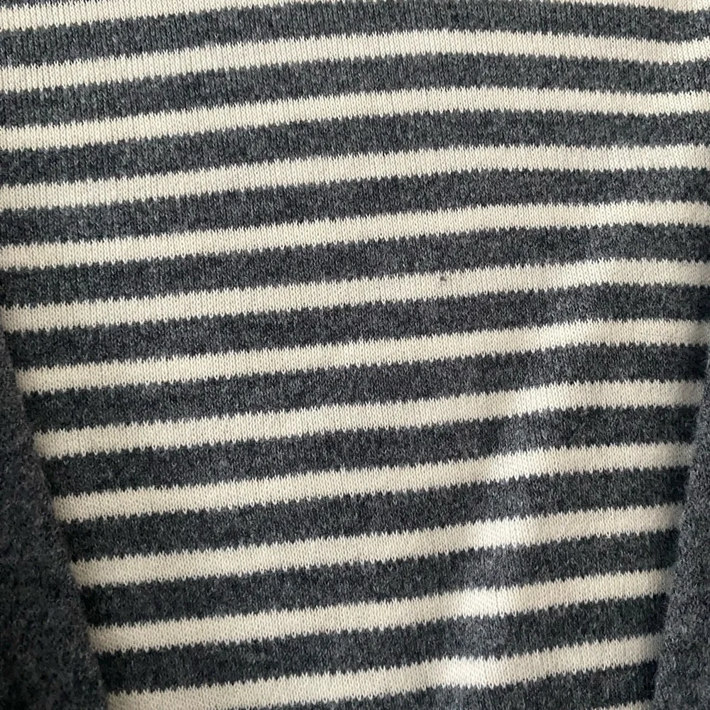 Vintage 90s Sears SA Sport Faux Layered Wrap Top Gray Striped Grunge USA